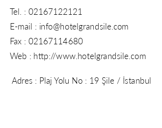 Grand ile Hotel iletiim bilgileri